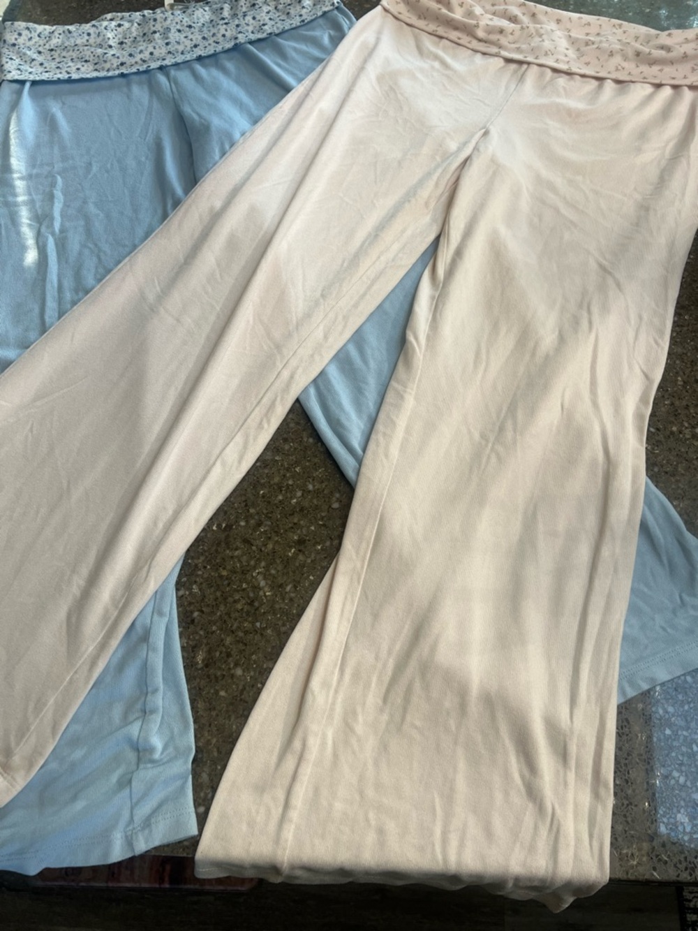 Aeropostale Wide-Leg Lounge Pants in Light Pink and Light Blue Size M Soft Set 2
